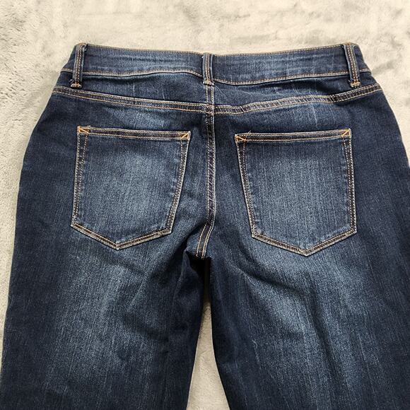 Maurices Jeans Womens M SHORT Blue Dark Wash Mid Rise Skinny Jegging Stretch - Picture 3 of 11